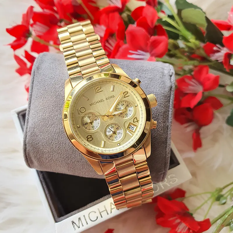 Michael Kors MK Chronograph Gold tone Ladies Watch MK5055 Watch Shop BD